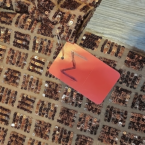 Bronze Sequins Long Sleeve Dress - Picture 4 of 4